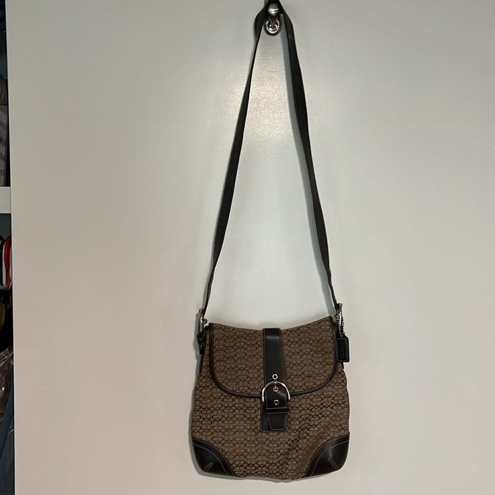 Authentic Coach Shoulder Bag, Purse ca. 2002 brown, tan - Picture 5 of 6